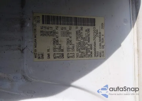 2019 Nissan Frontier Sv из США, поврежденный, VIN 1N6AD0EV6KN702503